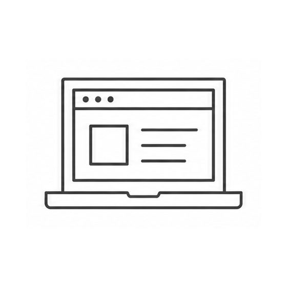 Laptop showing a web page