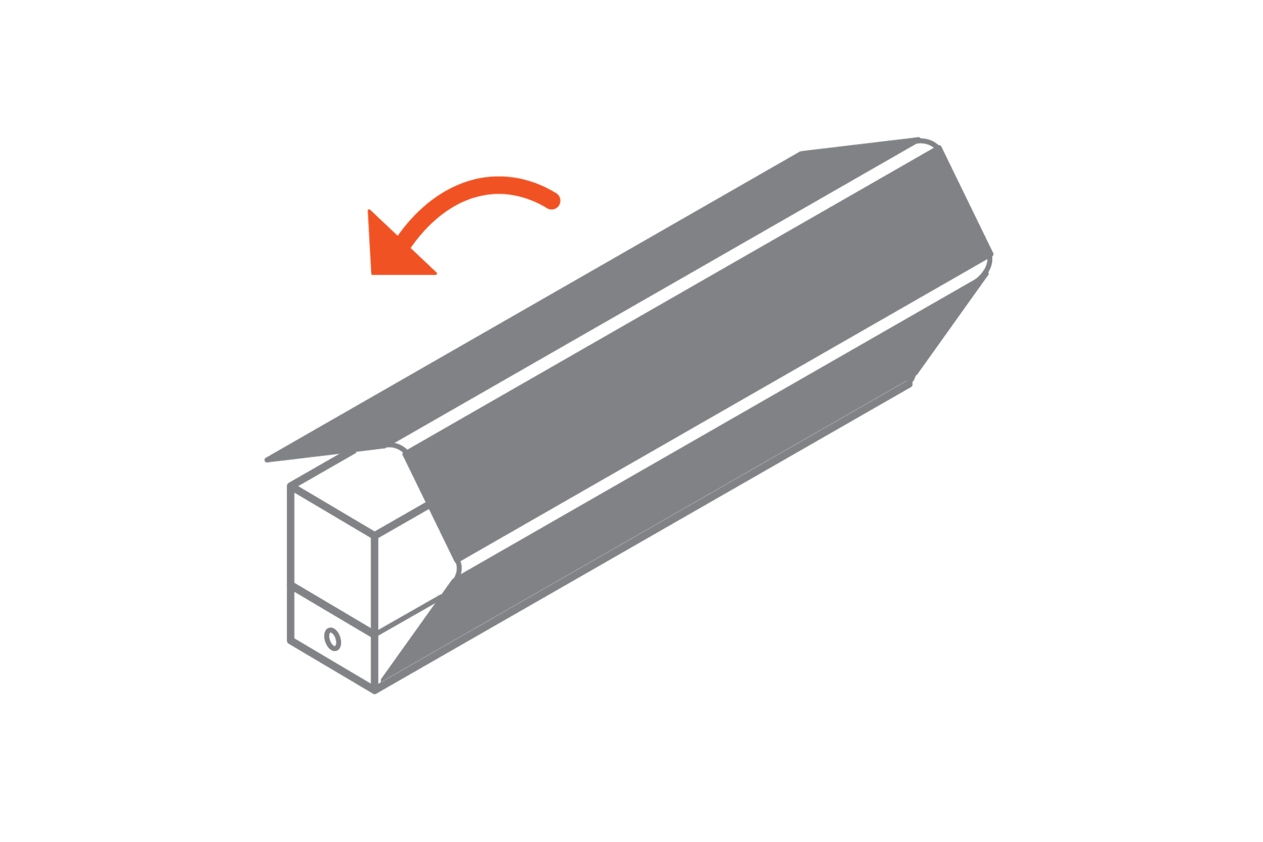 Optic folding into its compact storage form