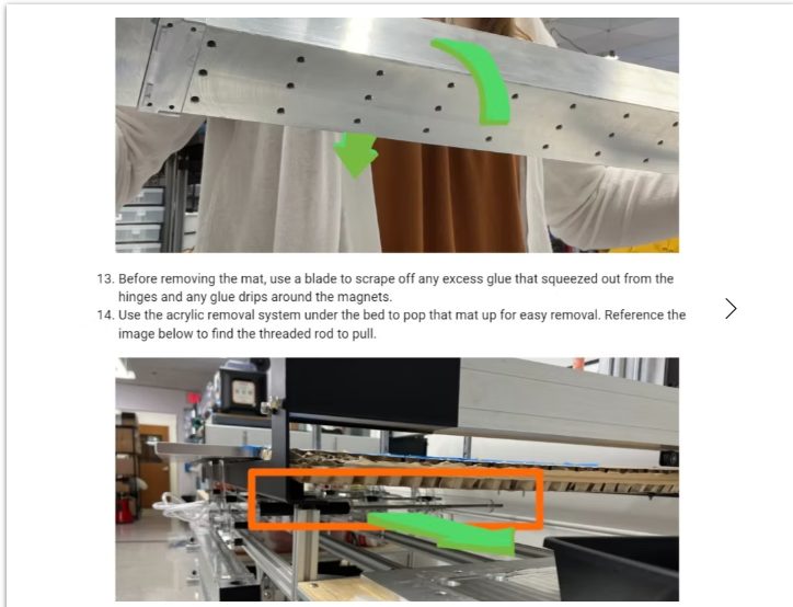 Annotated photos for mat removal