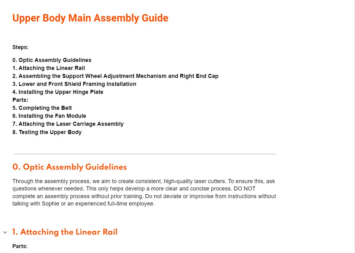 Guide overview and assembly guidelines