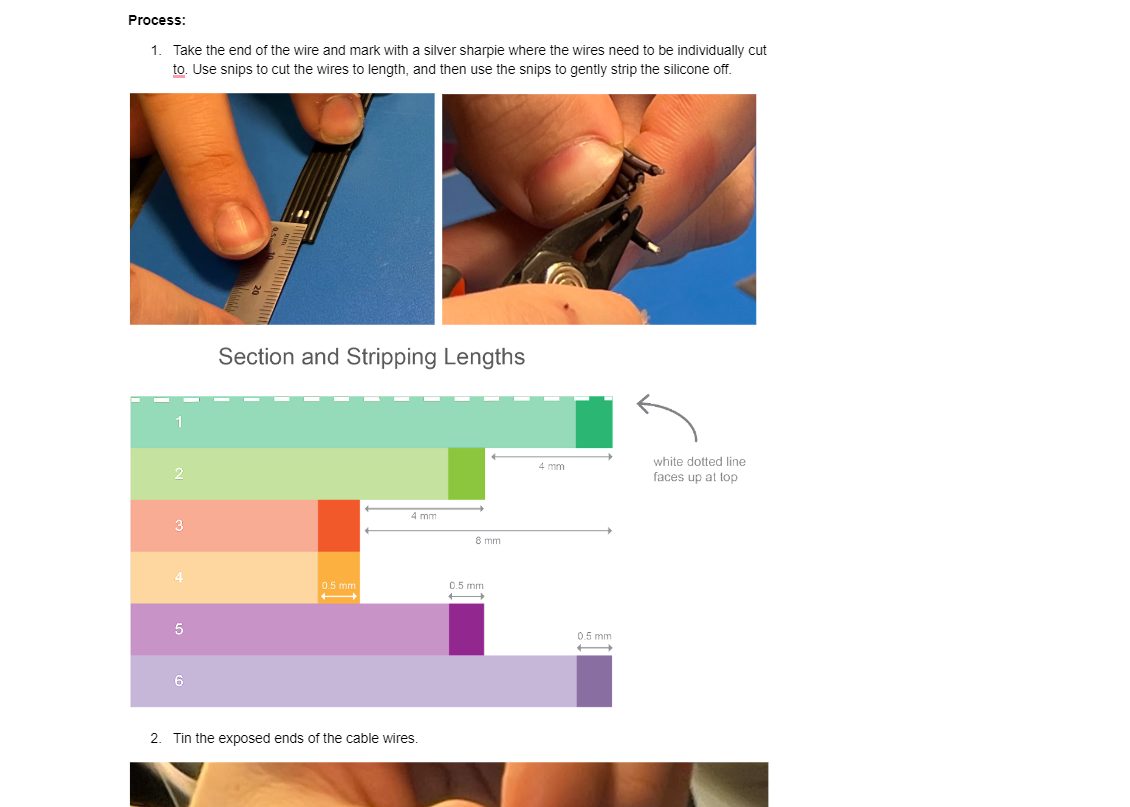 Wire cutting and stripping lengths