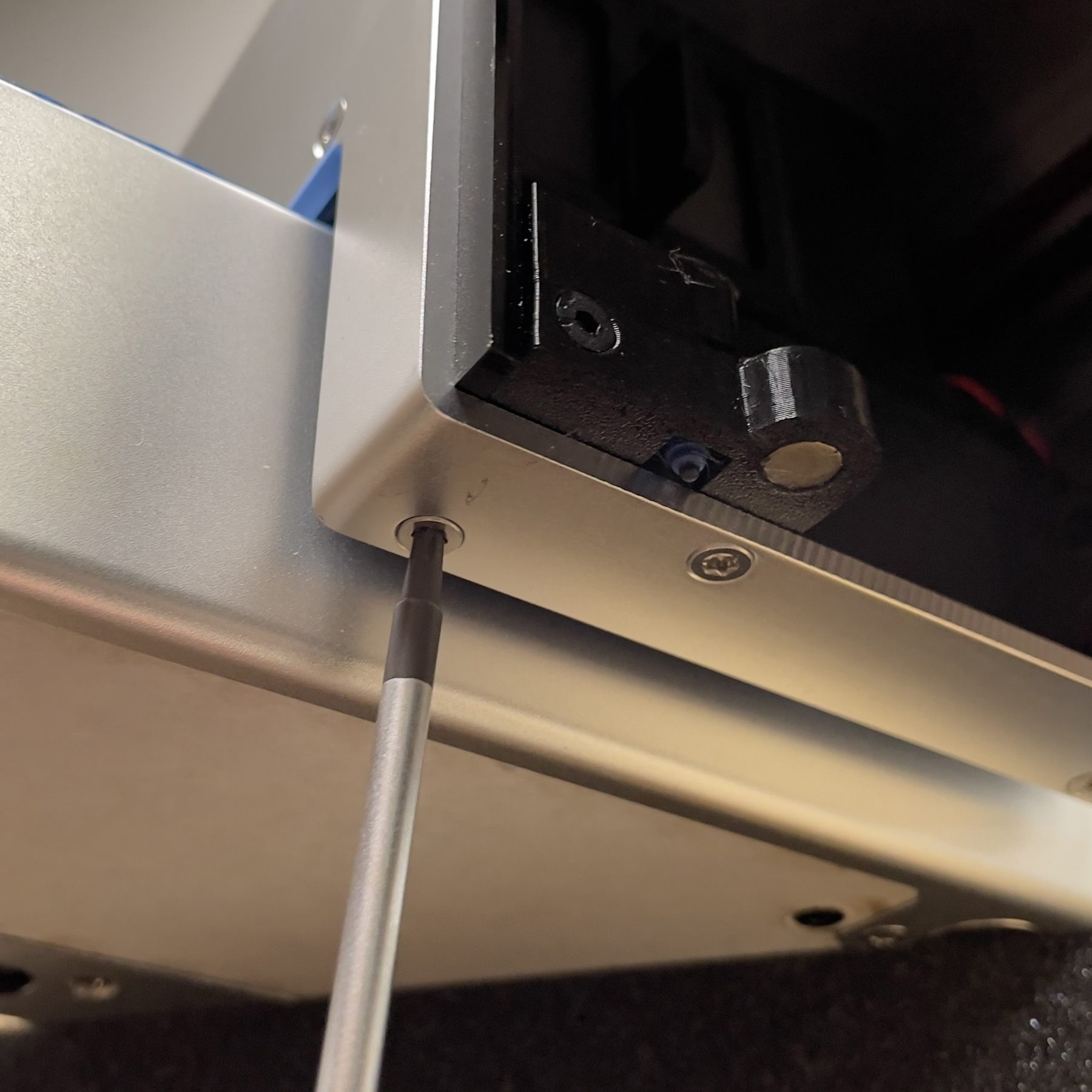 Cleaning laser module lens.